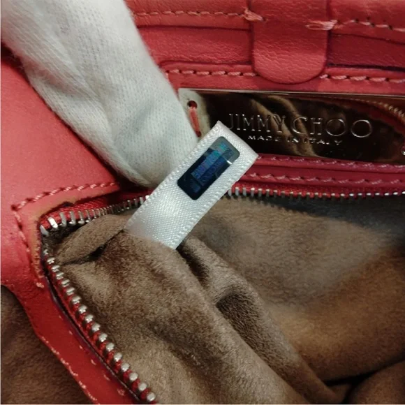 Jimmy Choo Pink Leather Star Tote Bag - Picture 8 of 16